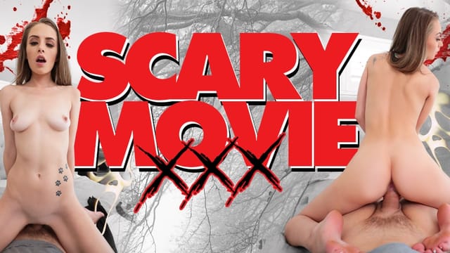Brunette Kyler Quinn performs a POV blowjob in a scary movie setting for VR Conk in 60 FPS premium adult VR video.