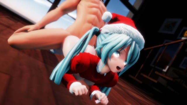 CGI Hatsune Miku receives a buttjob and flatiron in a POV 4K 180 degree VR scene by Lewd FRAGGY