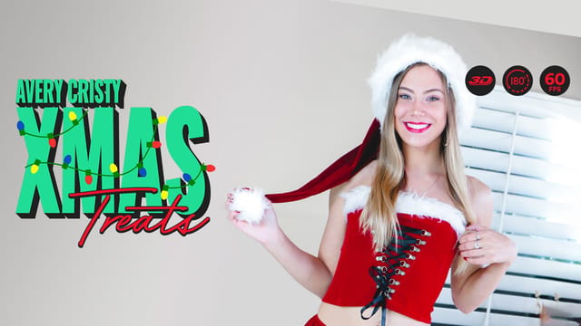 Avery Cristy performs a Christmas themed POV blowjob in this LethalHardcoreVR 60 FPS adult VR video featuring holiday props.