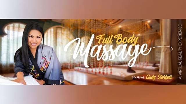 Cindy Starfall performs a full body massage in a POV VR scene with 4K resolution and 60 FPS.