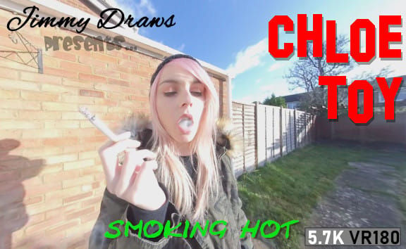 Chloe Toy performs a solo outdoor scene in a JimmyDraws VR video featuring 6K resolution and 180 degree passthrough.