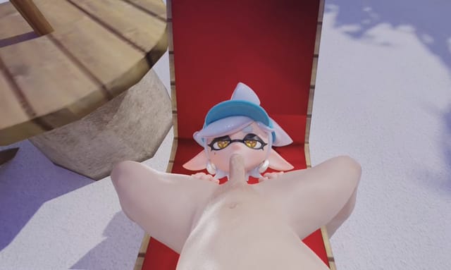 VR POV thumbnail showing a young woman performing oral sex in a 180-degree 4K scene with high frame rate visuals.