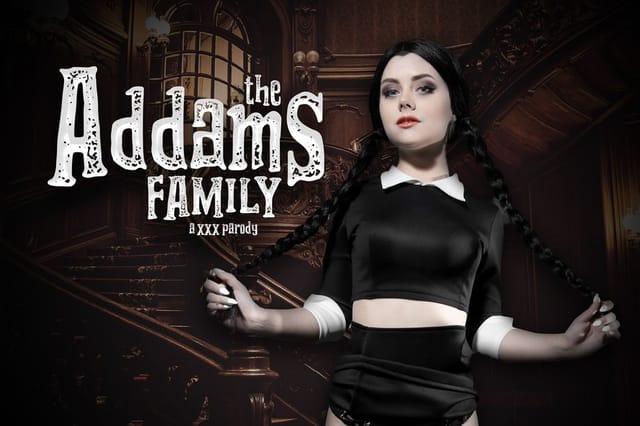 Emily Cutie in a European cosplay gives a POV blowjob in an 8K VR parody of The Addams Family featuring 60 FPS passthrough.