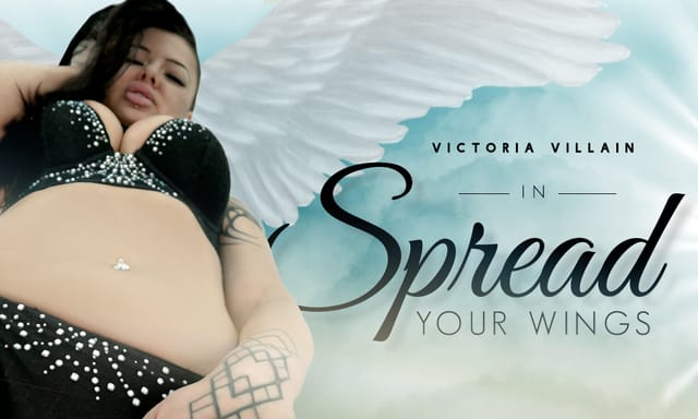 Victoria Villain spreads her wings in a solo 4K VR video with 60 FPS upskirt footage.