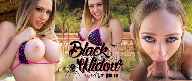 Kagney Linn Karter performs a POV blowjob and kiss outdoors in this digitally remastered 60 FPS VR video.
