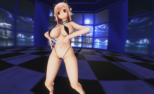 3D CGI cartoon Miku in a 180 degree VR parody video with 4K resolution and adult themes