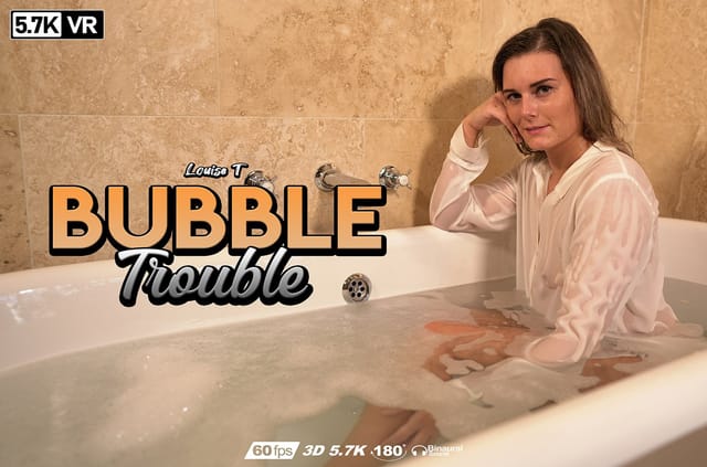 Brunette Louise T performs a solo VR scene in 4K 60 FPS with premium passthrough visuals for an immersive viewing experience.