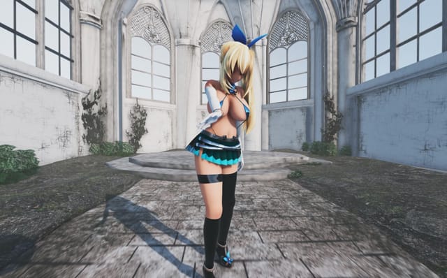 Akari performs a 3D CGI striptease dance in 4K 180 degree VR passthrough for SashimiCream.