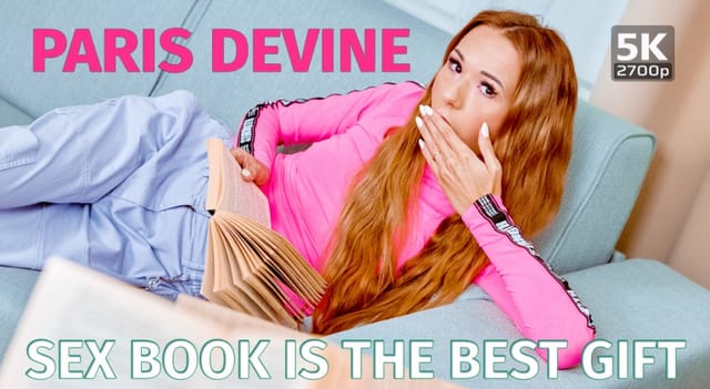 Brunette Paris Devine performs a POV blowjob on camera in a 4K 180 degree VR scene filmed by TmwVRnet