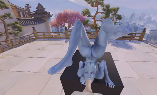 Liara upside down blowjob 3D VR 180 SBS VRWD — photo 4