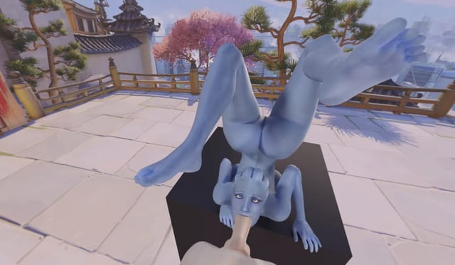 Liara upside down blowjob 3D VR 180 SBS VRWD — photo 5