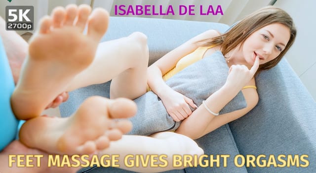 Isabella De Laa receives a footjob and massage in this premium VR POV video featuring bright orgasms and 60 FPS footage.