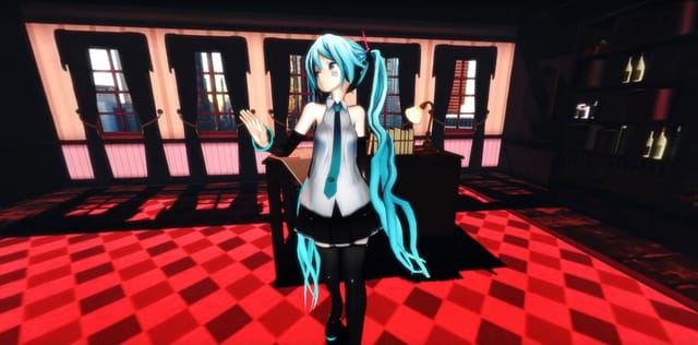 CGI rendering of KING miku in a 180 degree 5K VR scene with 60 FPS frame rate by SashimiCream.