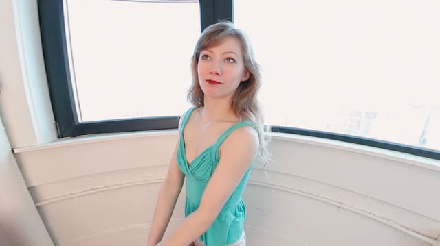 Emma Scarlett performs a solo softcore dirty talk scene in a premium YanksVR production featuring 60 FPS VR visuals.