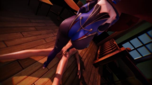 Genshin Impact - Mona Standing Footjob Lewd FRAGGY — photo 2