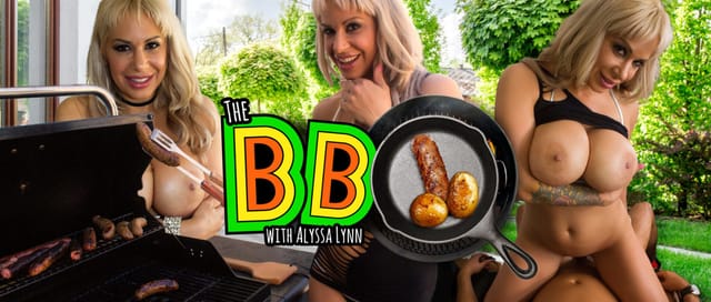 Alyssa Lynn enjoys a POV blowjob and titty fuck during a remastered 4K VR BBQ scene with kissing