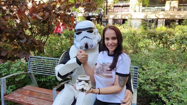 Jennifer Mendez performs anal and oral sex in a Star Wars themed VR production featuring 4K resolution and 60 FPS non-POV visuals.