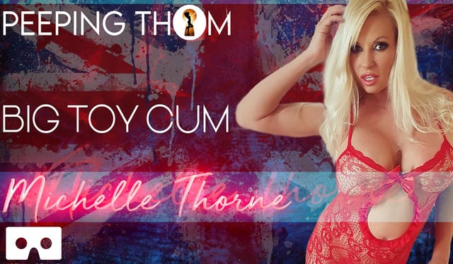British model Michelle Thorne performs a solo 4K VR action with big breasts in a 60 FPS premium production.