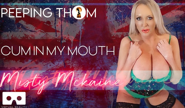 Misty Mckaine performs a solo British scene in 4K VR with large breasts, captured in 60 frames per second for premium quality viewing.