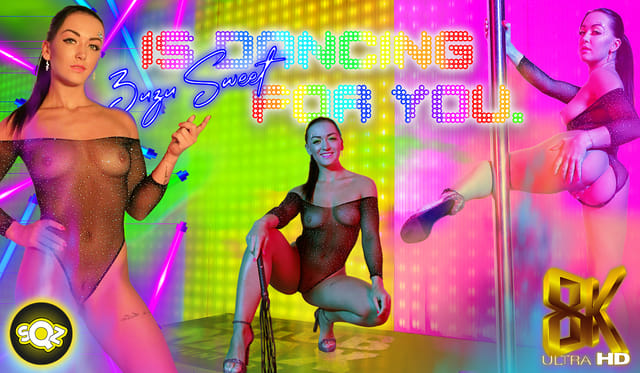 Brunette Zuzu Sweet dances in a solo VR 4K scene by Squeeze VR.