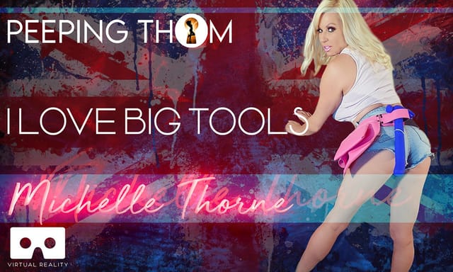 Michelle Thorne performs solo 60 FPS VR action in 4K resolution for Peeping Thom with British styling