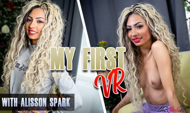 Alisson Spark performs a solo act in a VR scene featuring 4K resolution and 180 degree view by No2StudioVR