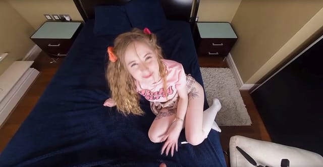 A naughty little girl takes care of daddys cock — photo 2
