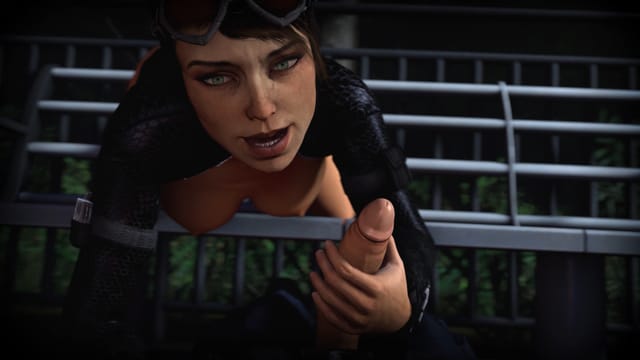 Catwoman brunette performs a POV blowjob in Park Service VR 4K 60FPS by DarkDreams