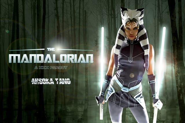 Alexis Tae as Ahsoka Tano in a cyberpunk cosplay VR parody filmed in 4K POV style