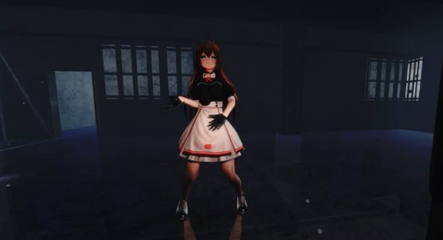 CGI kyo-chan in a 180 degree VR scene featuring 4K and 6K resolution with SashimiCream production values