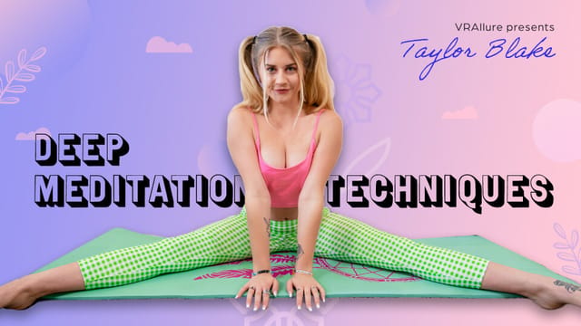 Taylor Blake practices yoga solo in VRAllure 60FPS non-POV premium video