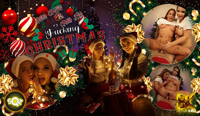 Silvia Dellai and Sofia Lee perform a Christmas POV blowjob and titty fuck in 8K VR with 60 FPS smooth motion.