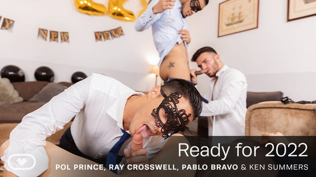 Pol Prince, Pablo Bravo, and Ray Crosswell perform anal and POV scenes in this 60 FPS VR production featuring bear porn.