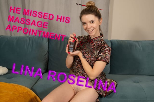Lina Roselina performs a solo massage in a spa setting with 4K resolution and non POV camera angles