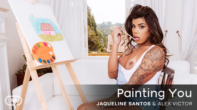 [Trans] Painting You — Jaqueline Santos VR porn scene