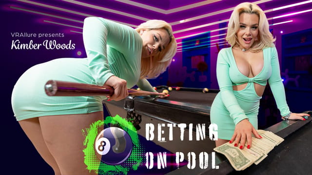 Kimber Woods twerking solo in a pool while performing POV actions in 4K VR from VRAllure