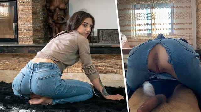 Zoe Foxxy removes stockings for a POV blowjob in a 4K VR video