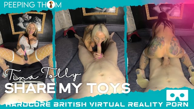 Tina Tolly gives a POV blowjob in 4K VR with big tits in a 60 FPS premium video by Peeping Thom