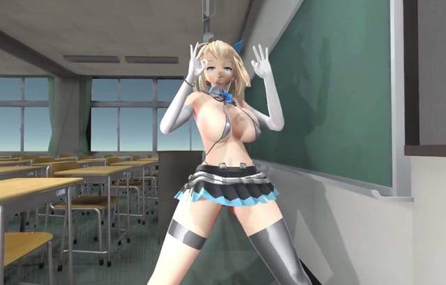 CGI cartoon Akari performs a Ghost Dance in a 180 degree VR porn scene with 4K and 6K resolution from SashimiCream studio.
