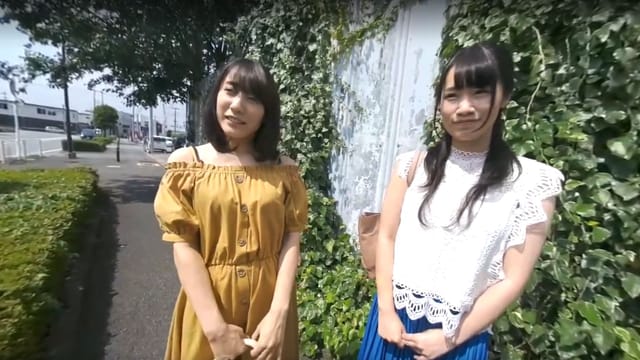Brunette models Ririka and Yua Takanashi tease outdoors in this non POV 4K VR video by EAGLE.