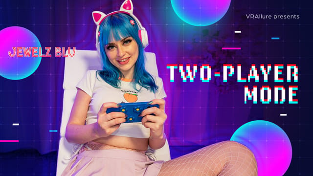 Jewelz Blu in a solo scene with big tits in a 4K non POV VR video recorded at 60 FPS without headset passthrough view.