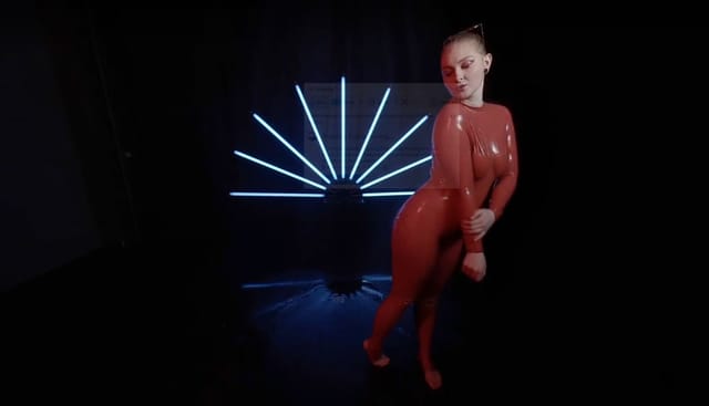 Red latex lady takes a shower Amanda KinkyGirlsBerlin — photo 3