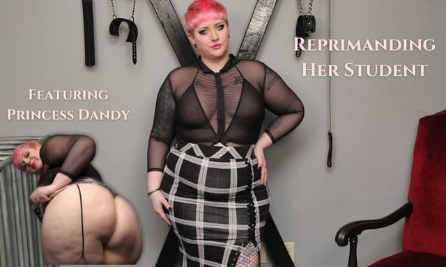 Princess Dandy with red hair and big tits gets reprimanded in a solo non POV scene filmed in 4K VR