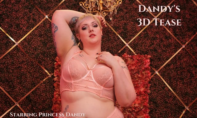 Princess Dandy performs a solo tease in a 4K non-POV VR video produced by BlushErotica with 6K resolution settings.