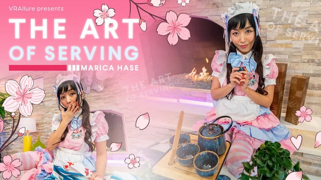 Brunette Marica Hase performs solo in a Studio VRAllure 4K 60 FPS Non POV VR video titled The Art Of Serving