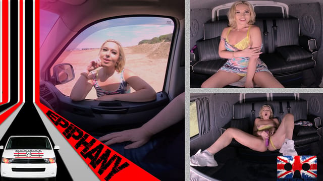 Epiphany Jones performs a solo outdoor scene in 4K resolution for FuckTruck VR with non POV camera angles and 60 FPS playback.