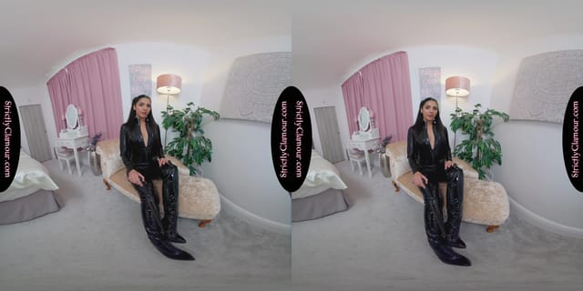 Jasmine Black Latex Catsuit Tease StrictlyGlamourVR — photo 2