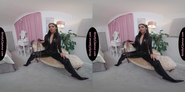 Jasmine Black Latex Catsuit Tease StrictlyGlamourVR — photo 5