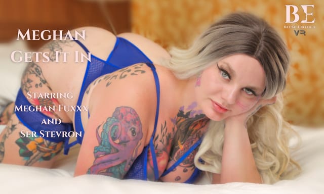 Meghan Fuxxx receives a POV blowjob and titty fuck in a 4K VR scene with 60 FPS smooth motion.