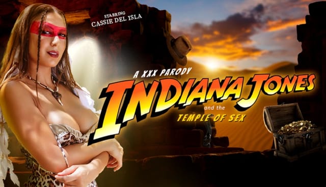 Cassie Del Isla in an Indiana Jones cosplay performs oral sex and intercourse outdoors in this VR POV video with 60 FPS.